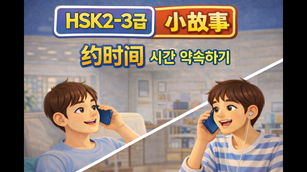 중국어 초급 듣기 연습 | HSK 2–3급 짧은 이야기 | 约时间 시간 약속하기 | 하루 5분 중국어