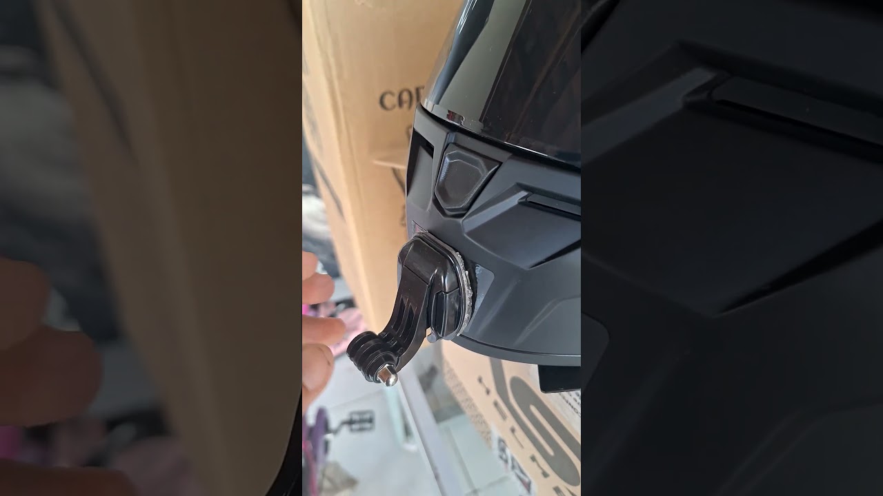 Instala&ccedil;&atilde;o do suporte da GoPro no Capacete ASX City #yamaha #asx #capacete #gopro #motovlog