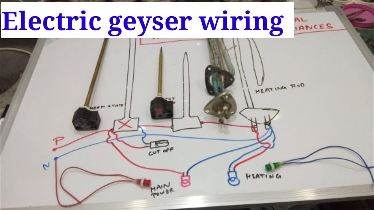 Electric geyser wiring diagram full detail || water heater wiring