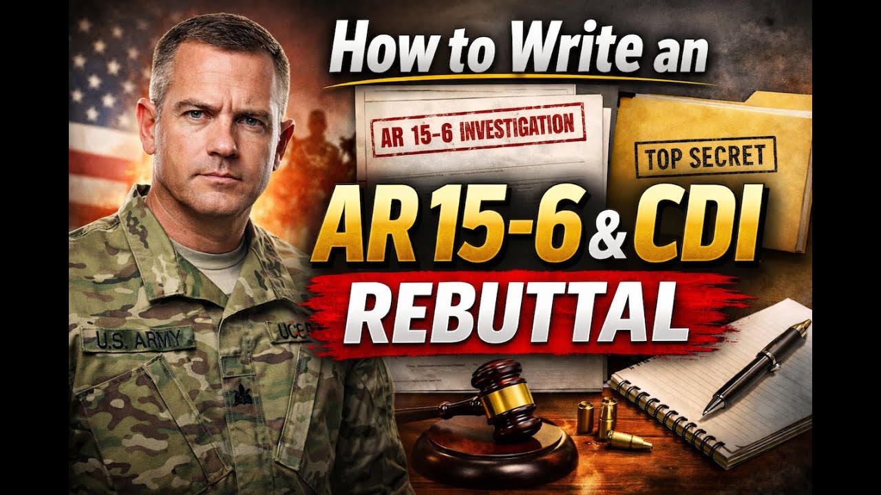 How to Write an AR 15-6 or Command Directed Investigation (CDI) Rebuttal
