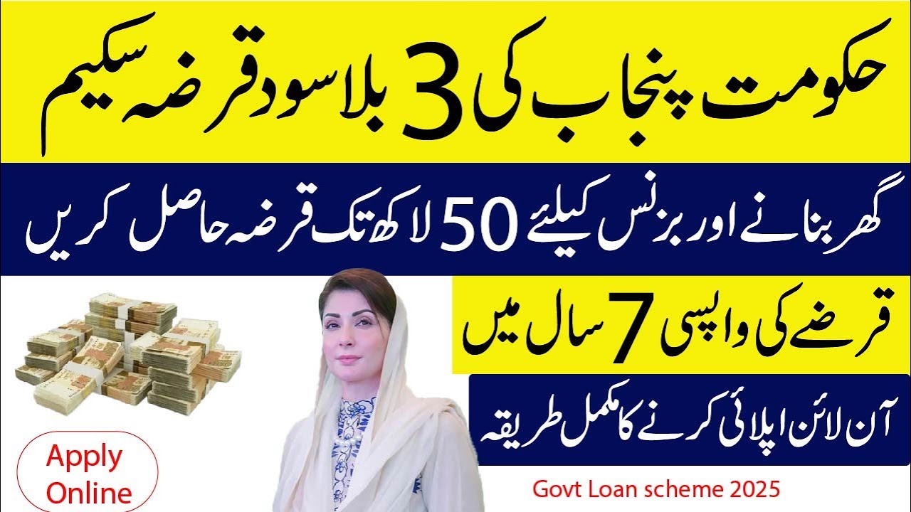 Government of Punjab 3 Big Interest Free Loan Schemes 2025 | Apply Online Full Guide