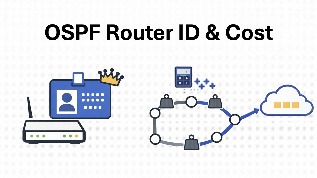 OSPF Router ID & Cost Explained — Selection Rules and Path Choice (CCNA 3)