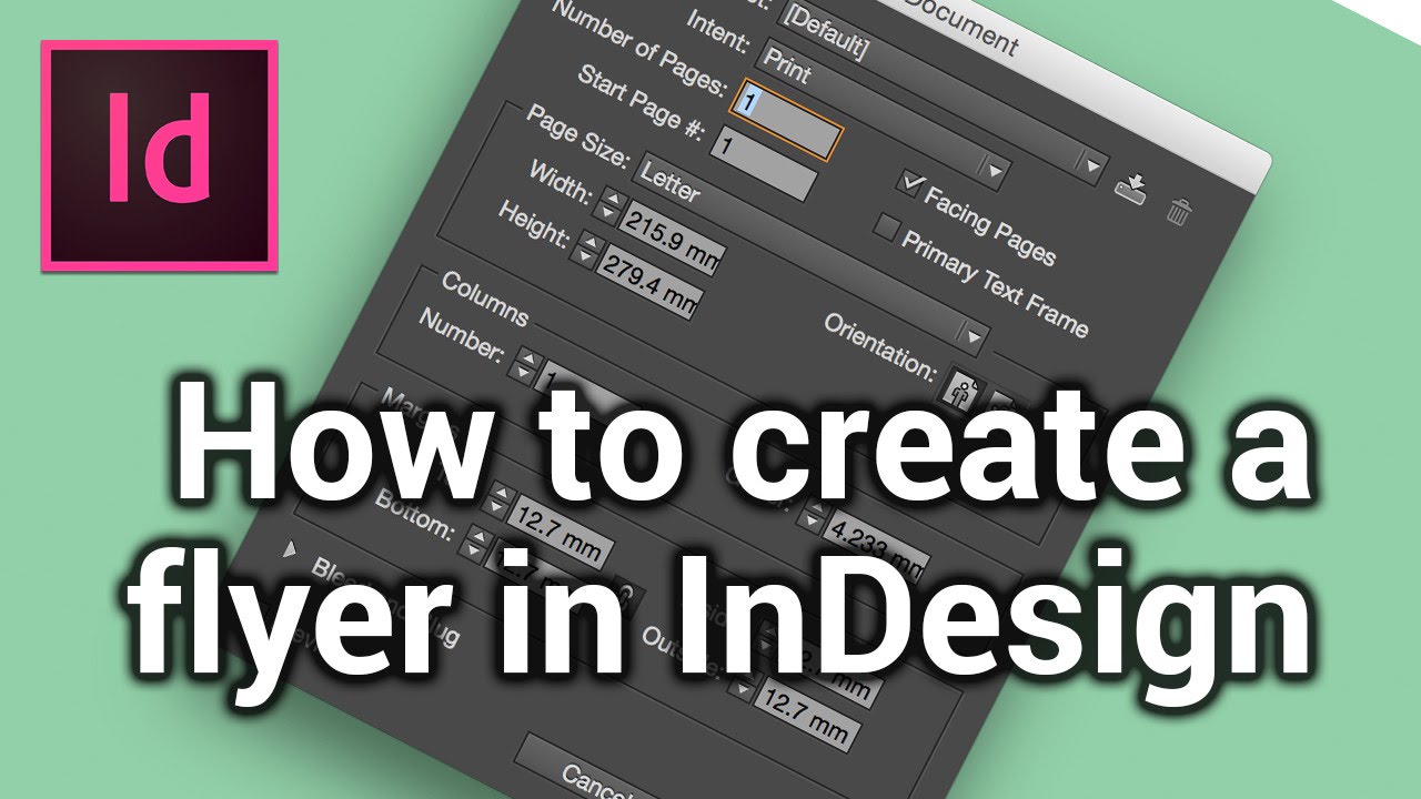 How to create a new page - Make a flyer in InDesign [1/6]