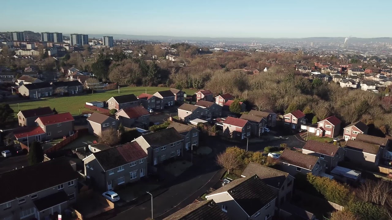 Drone flying from Halfway, Cambuslang to Cathkin High School