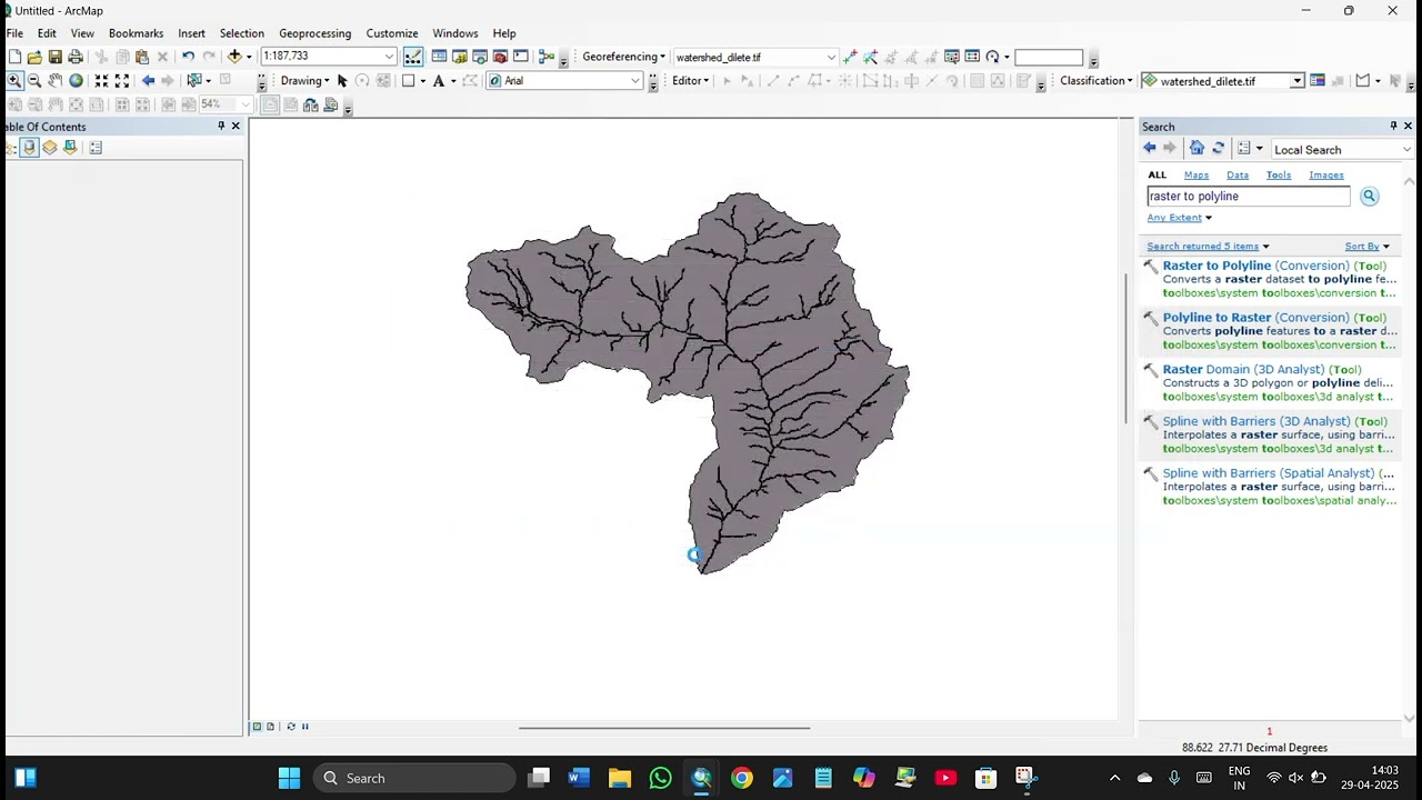 Drainage density map in arcgis