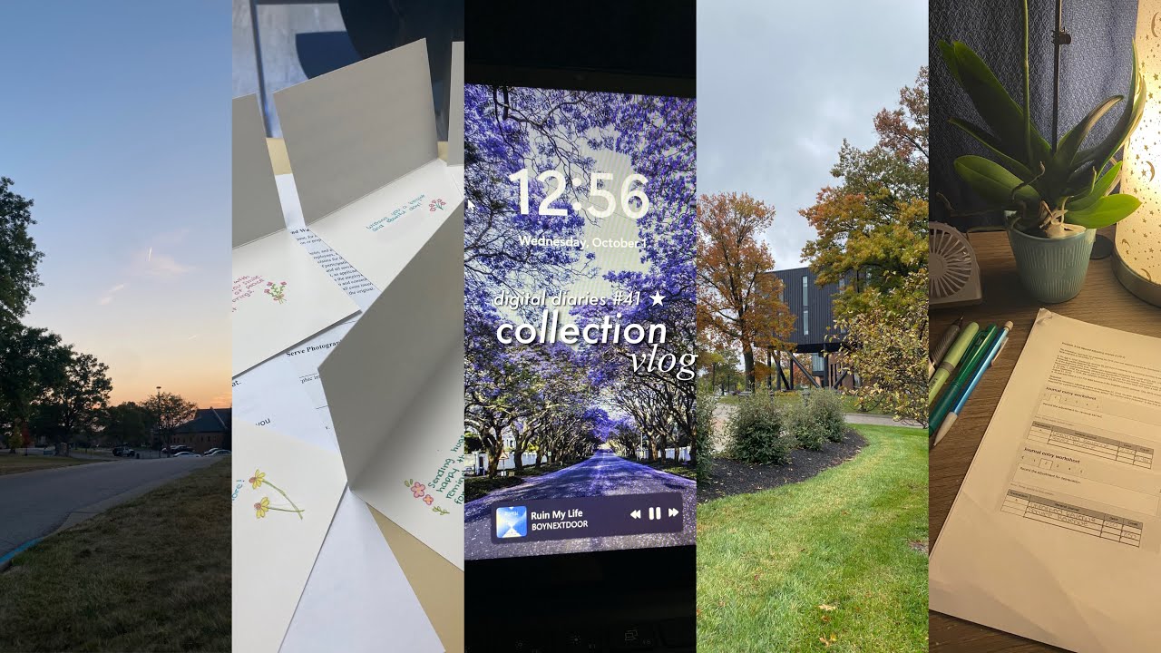 collection vlog 🪻; university, homework, random days