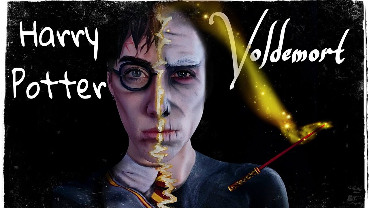 HARRY POTTER AND LORD VOLDEMORT SPLIT FACE! / SFX MAKEUP TUTORIAL