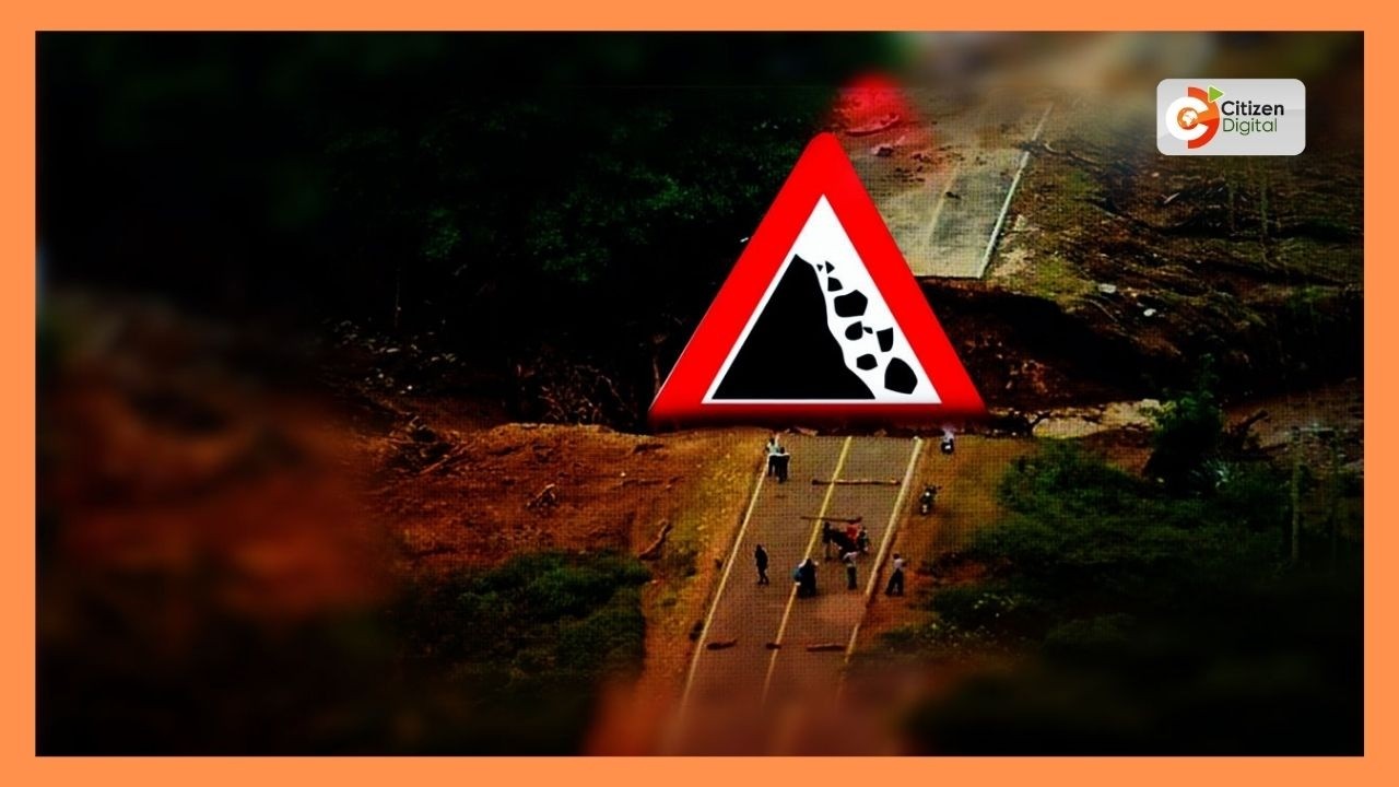 Landslide blocks the Iten&ndash;Kabarnet Road near Kolol after heavy rainfall