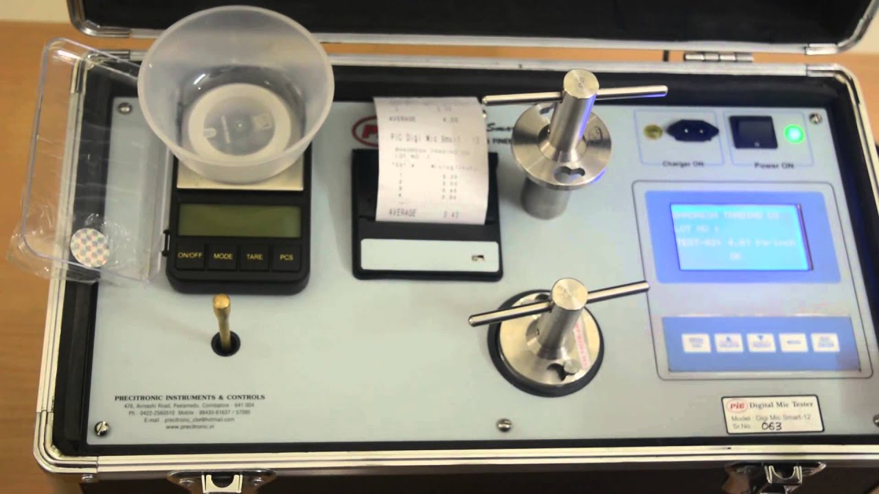 Working of Portable Digital Cotton Micronaire/Fineness Tester