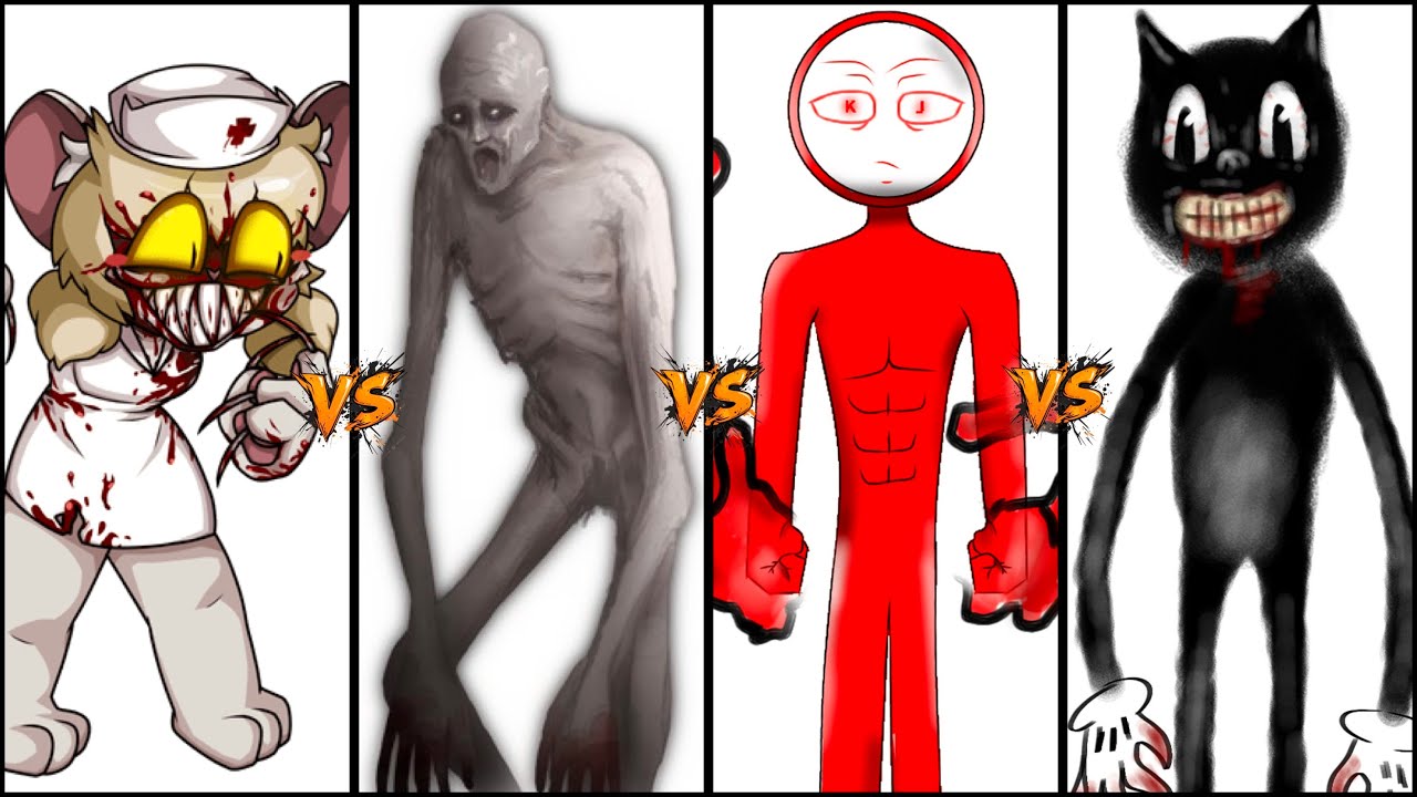 Lorna vs Kj vs SCP 096 vs Cartoon Cat (Fights Compilation)