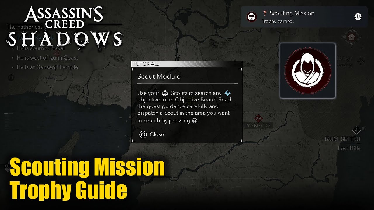 Assassin's Creed Shadows &bull; Scouting Mission Trophy Guide (Gather information using a scout)