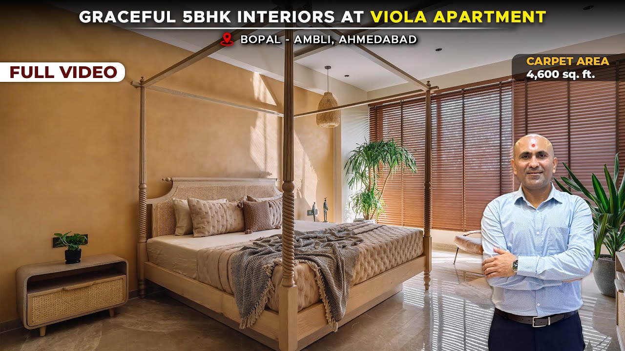 4,600sq.ft Carpet Area | Graceful 5BHK Interiors at Viola Apartment | Ar.Prashant Parmar | #interior