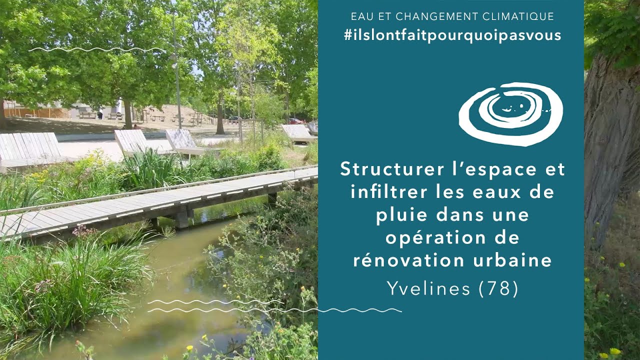 Structurer espace et infiltrer eaux pluie dans rénovation urbain (Les Mureaux -78)