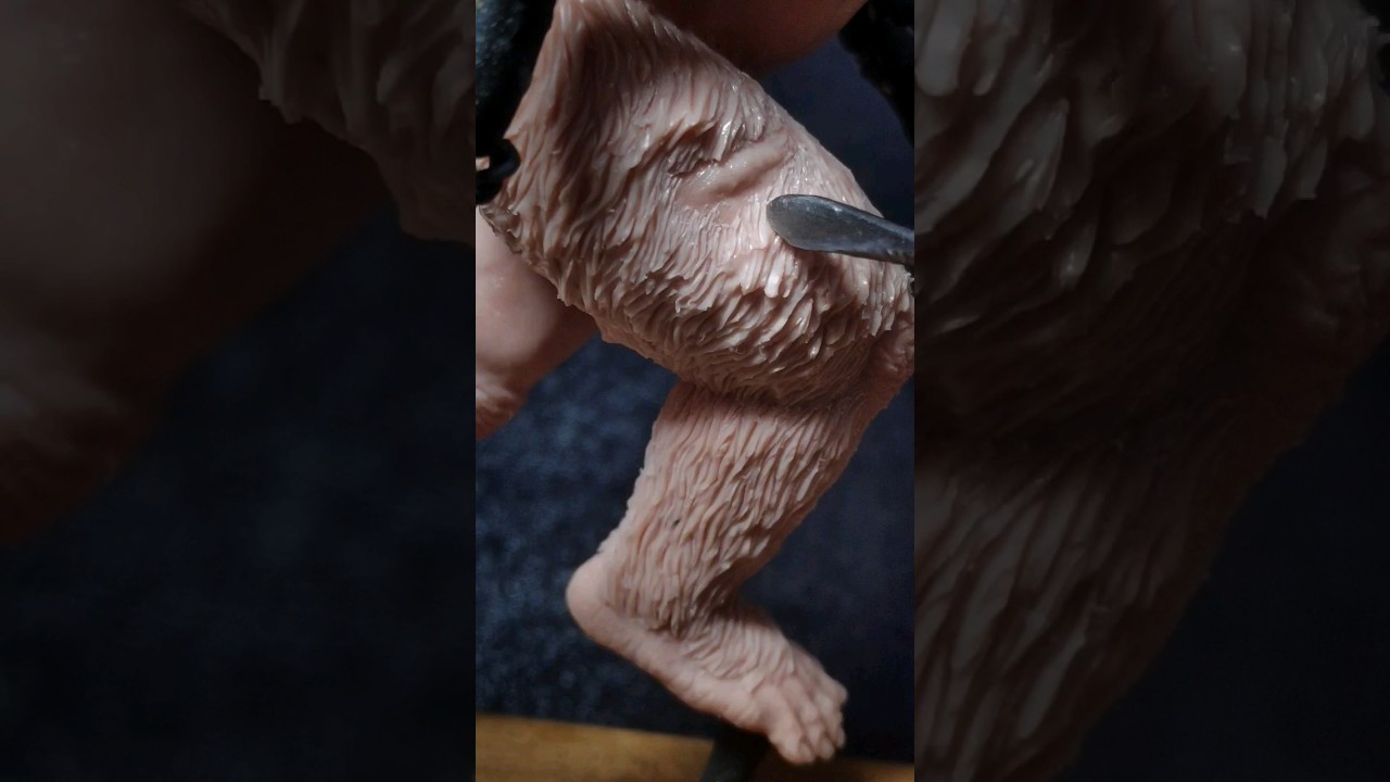 Sculpting Sasquatch using polymer clay #bigfoot #sculpture #art #polymerclay