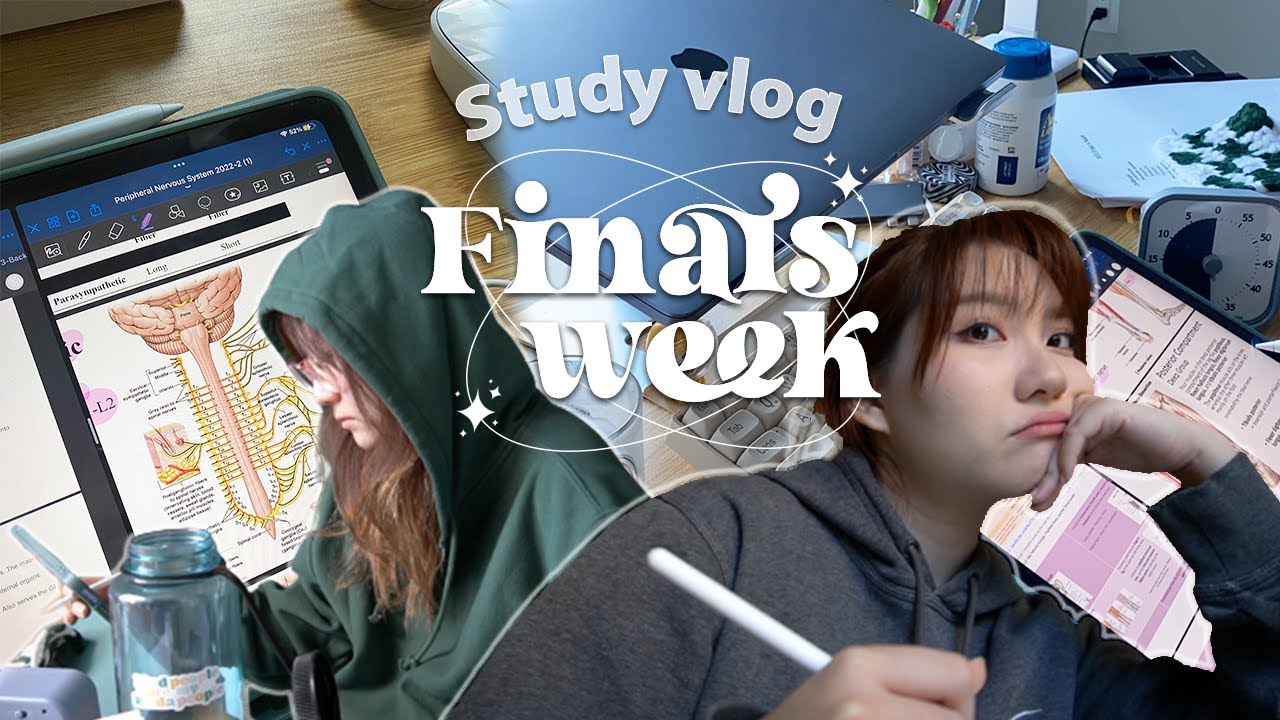 STUDY VLOG: final exam week, pulling 3 all-nighters, extremely caffeinated