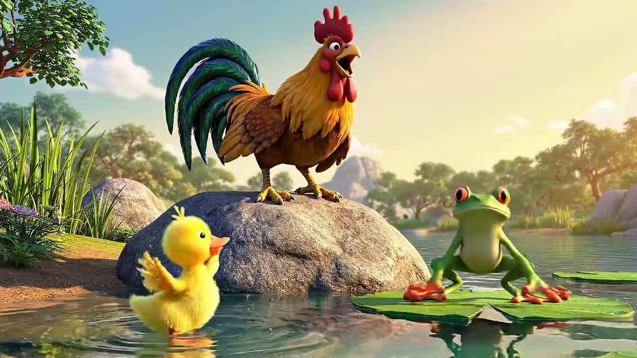 Petrecere pe lac 🦆🐸🐶 Cântec vesel pentru copii 🎶 Yaii Kids România