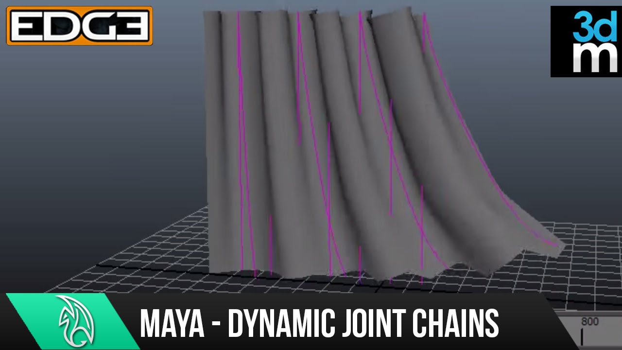 Maya Tutorial - Creating Dynamic Hair Driven Joint Chains HD by 3dmotive