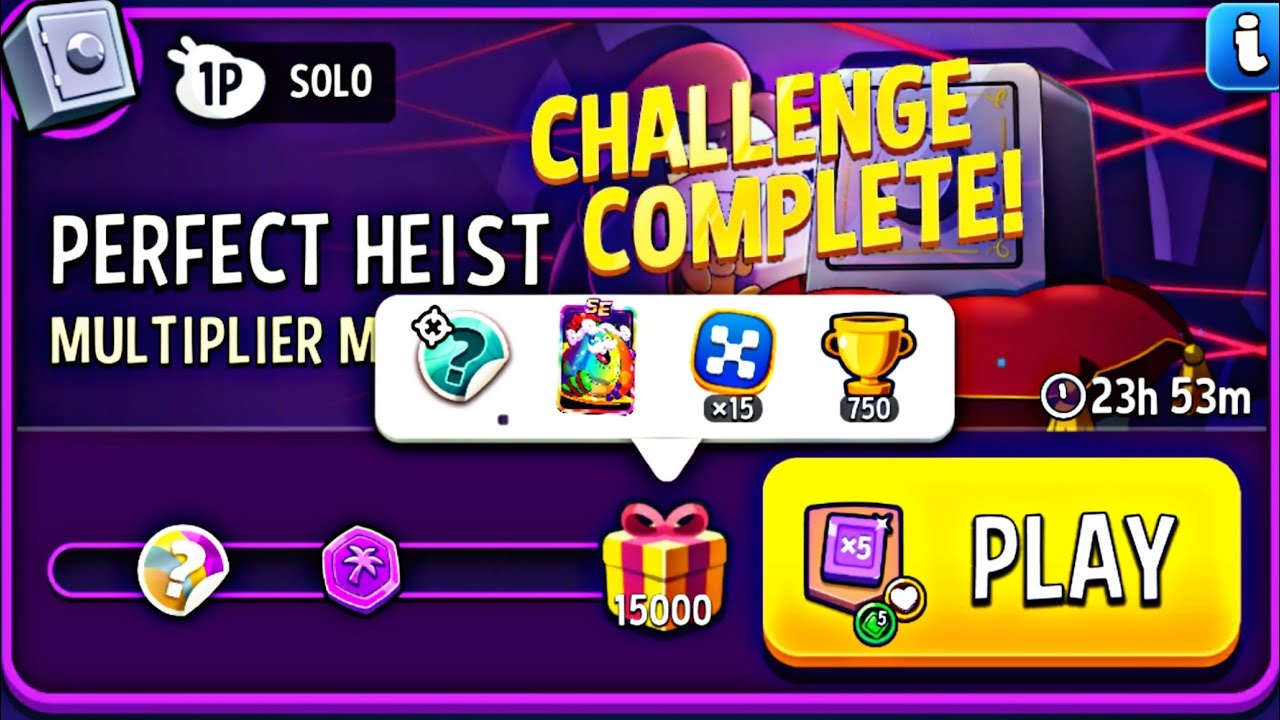 multiplier madness gimme green solo challenge perfect heist | match masters | medness solo 