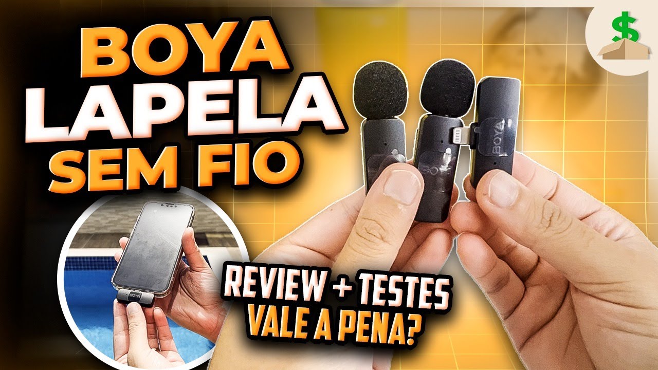 TESTAMOS o Microfone Lapela Boya SEM FIO BY-V1/BY-V2: Review + Teste Interno e Externo! VALE A PENA?
