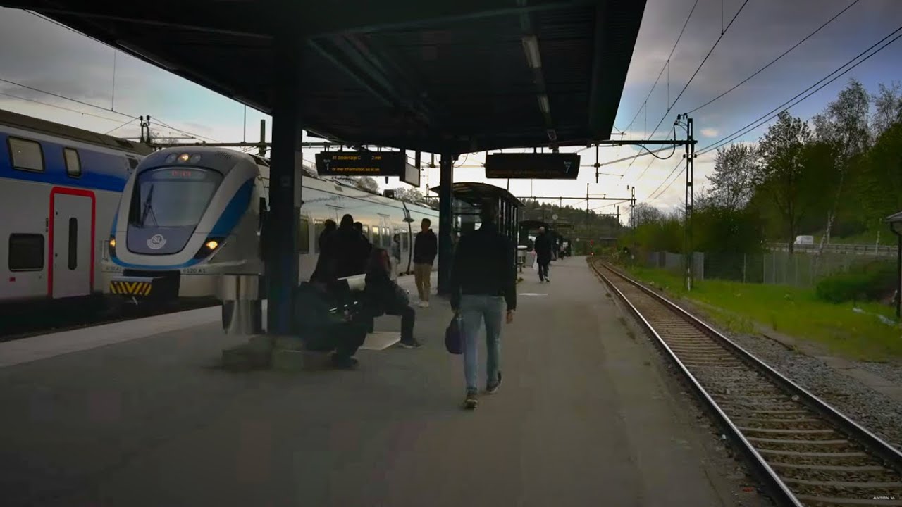 Sweden, Stockholm, train ride from Märsta to Stockholm Odenplan