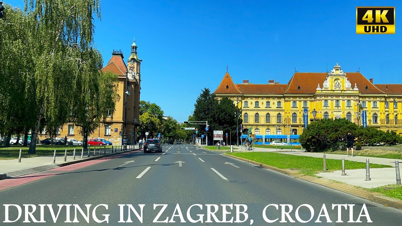 Driving in Zagreb, Croatia - 4K UHD - Driving Tour - The Capital city of Croatia