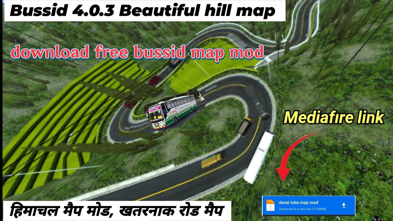 Bussid 4.0.3 new hill map mod | Bussid long himachal hill map mod | download free buasid new map mod