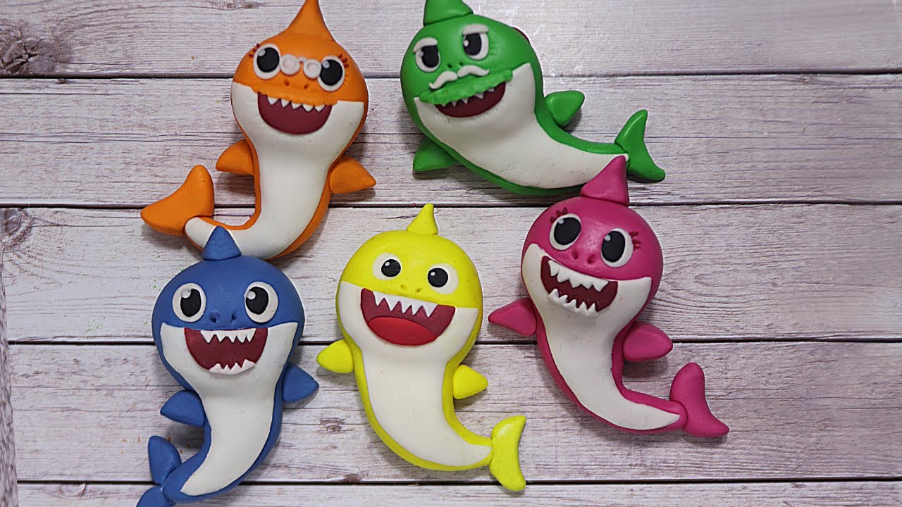 Cute Baby Shark Cake Toppers Step by Step