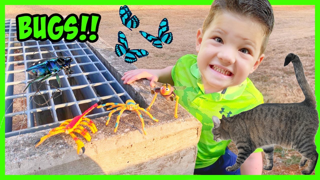 🕷CATCHING BUGS OUTSIDE! Caleb & Mommy GO on a BUG HUNT and Learn about Insects for kids!