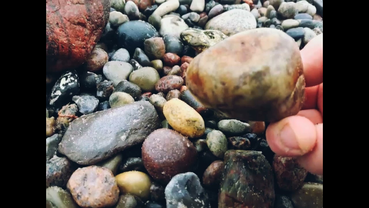 Neujahr am Strand in Warnem&uuml;nde  und Steine gesammelt