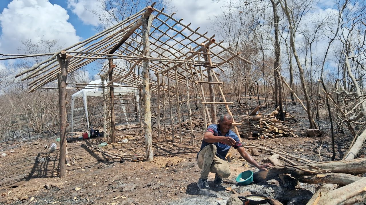 Andamento na construção do novo barraco, e olha quem tava comigo 