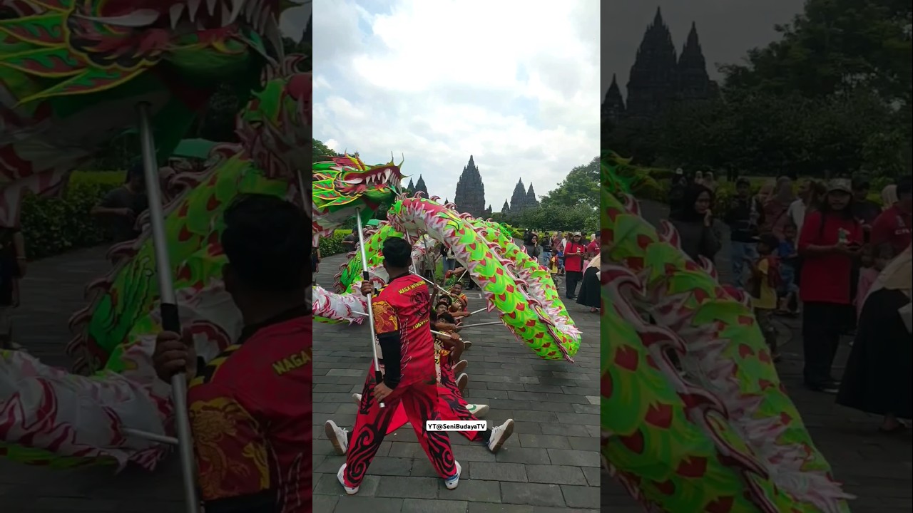 Atraksi Barongsai Naga di Candi Prambanan#barongsai #cny2025 #imlek2025 #pbty2025 #atraksibarongsai