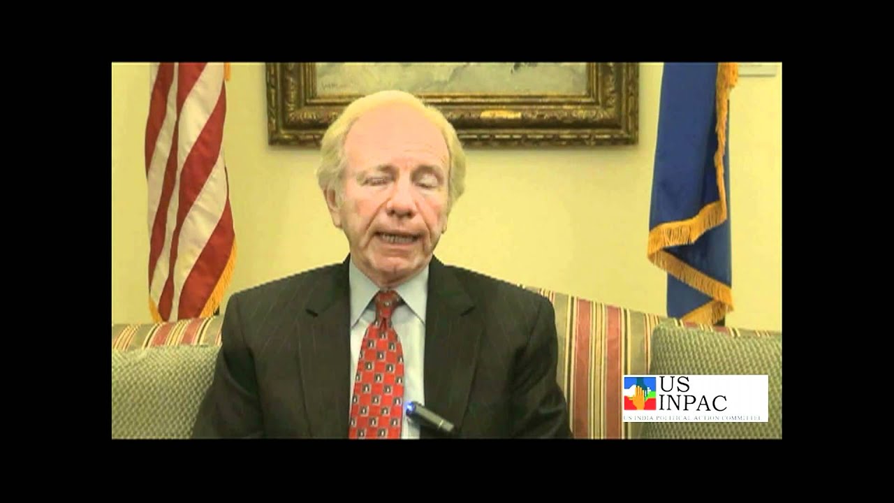 USINPAC - Sen. Joe Lieberman (I-CT) delivers a message to members of USINPAC