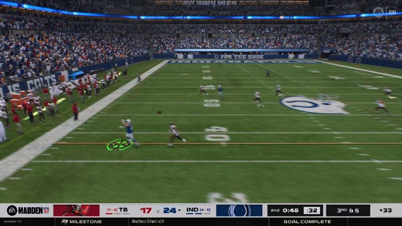 Madden NFL 26 gameplay season 3 week 11 buccaneers vs colts part 2 of 1