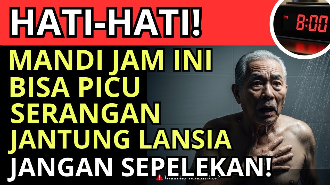 LANSIA WAJIB TAHU‼️Waktu Mandi Ini Bisa Jadi Penyebab Serangan Jantung Mendadak