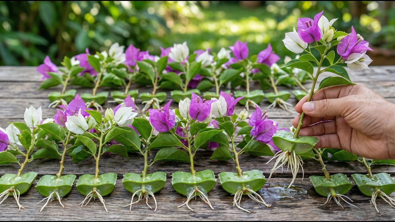 Just aloe vera! Bougainvillea cuttings unexpectedly take root like crazy (900%)