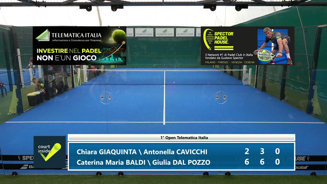 CAMPO CENTRALE - GIACQUINTA/CAVICCHI vs BALDI/DAL POZZO - 1' OPEN TELEMATICA ITALIA - SPH 10.000€