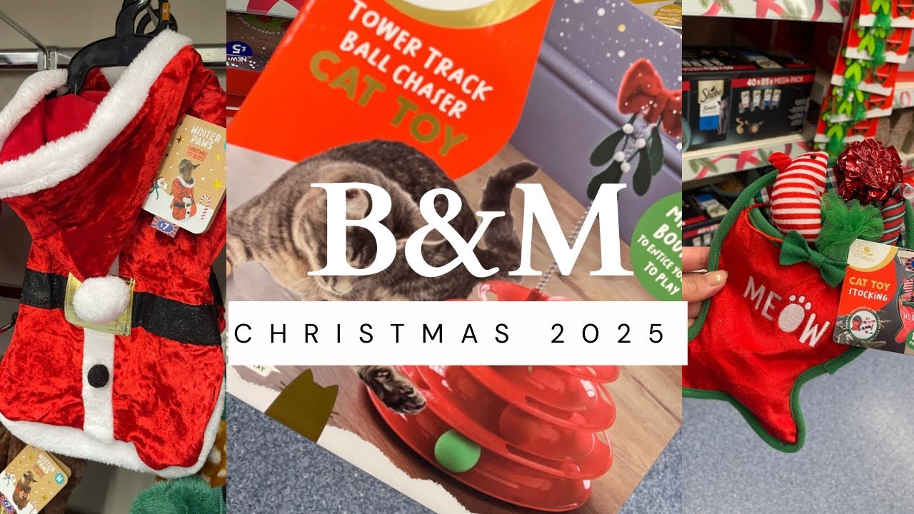 WHAT’S NEW IN B&M | CATS  ITEMS | CHRISTMAS PET OUTFITS 🎄🎅