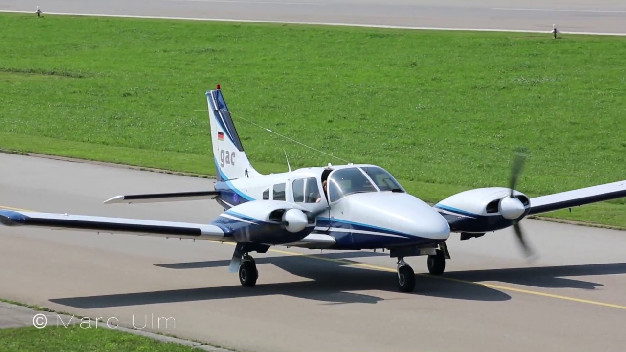 Piper PA-34-200T Seneca II GAC departure from Augsburg
