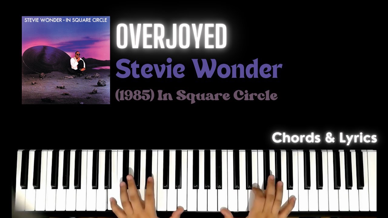 Overjoyed - Stevie Wonder | Piano Cover Accompaniment Backing Track Karaoke Chords Tutorial