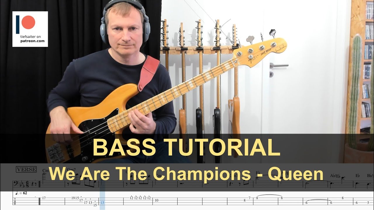 We Are The Champions - Queen | Bass Tutorial (Sheet + TABs)