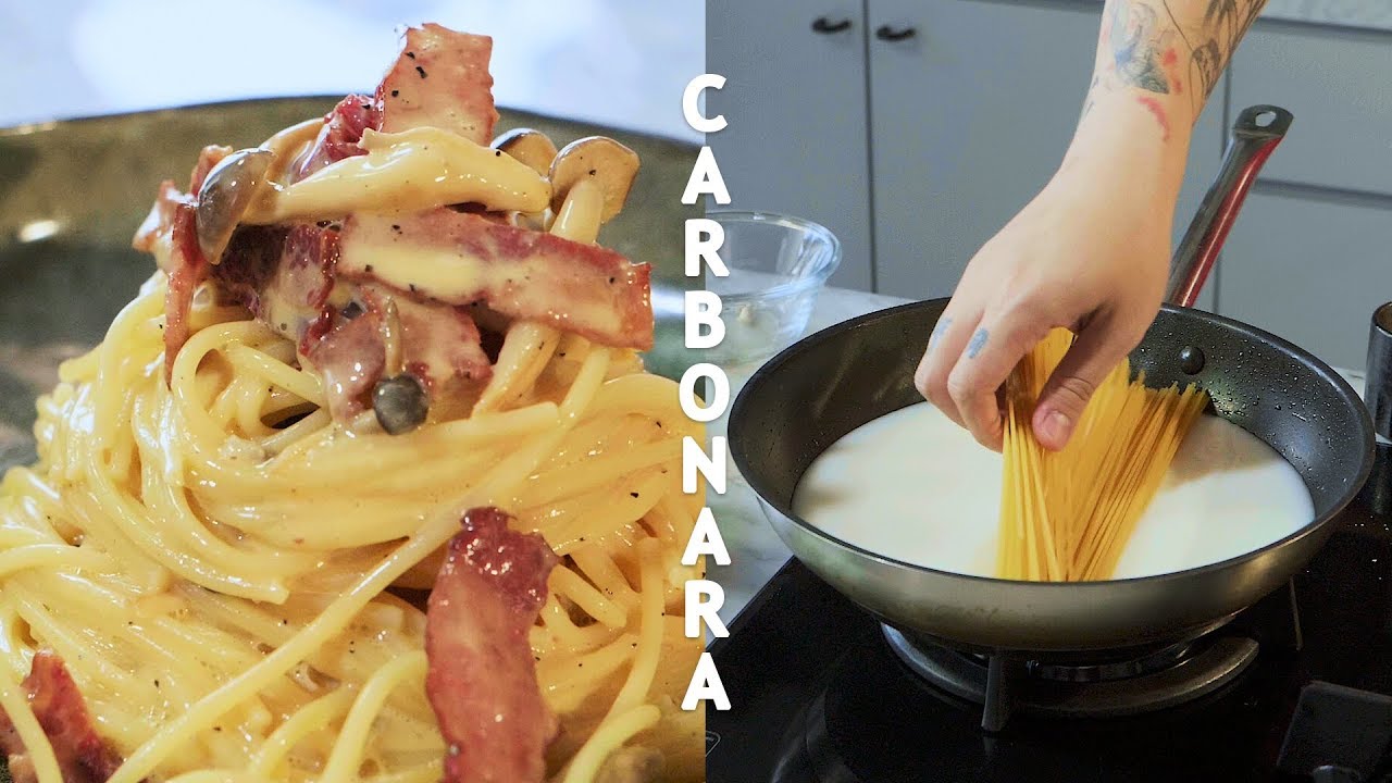 HA? PASTA NYA DI MASAK PAKE SUSU? - RESEP SPAGHETTI CARBONARA