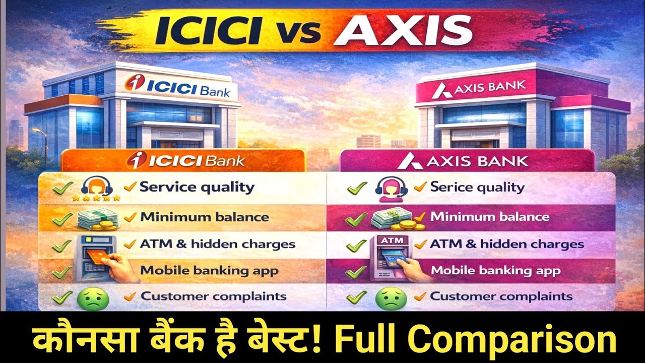 ICICI Bank vs Axis Bank &ndash; Kaunsa Bank Better Hai 2026? ICICI vs Axis Bank Savings Account Comparison