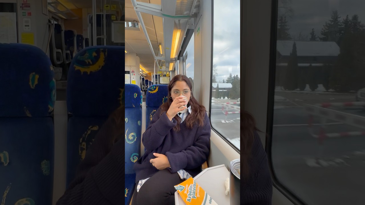 Train Journeys are so beautiful in Winters 🇩🇪❄️⛄️&hearts;️ #lifeabroad #studyingermany #europe  #viral