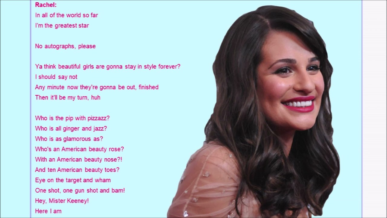 I’m The Greatest Star Season 5 Version Glee Lyrics