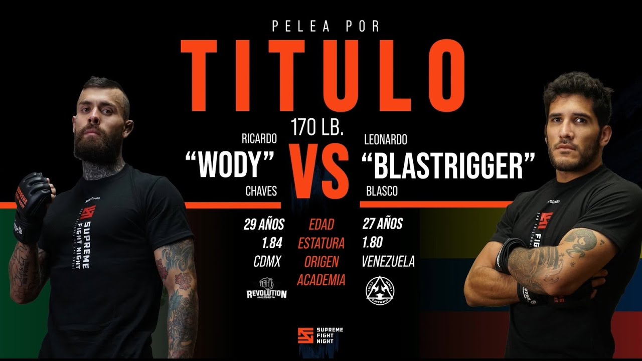 SUPREME FIGHT NIGHT - Professional Fight - Ricardo´´WOODY´´Chávez vs Leonardo´´BLASTRIGGER´´Blasco