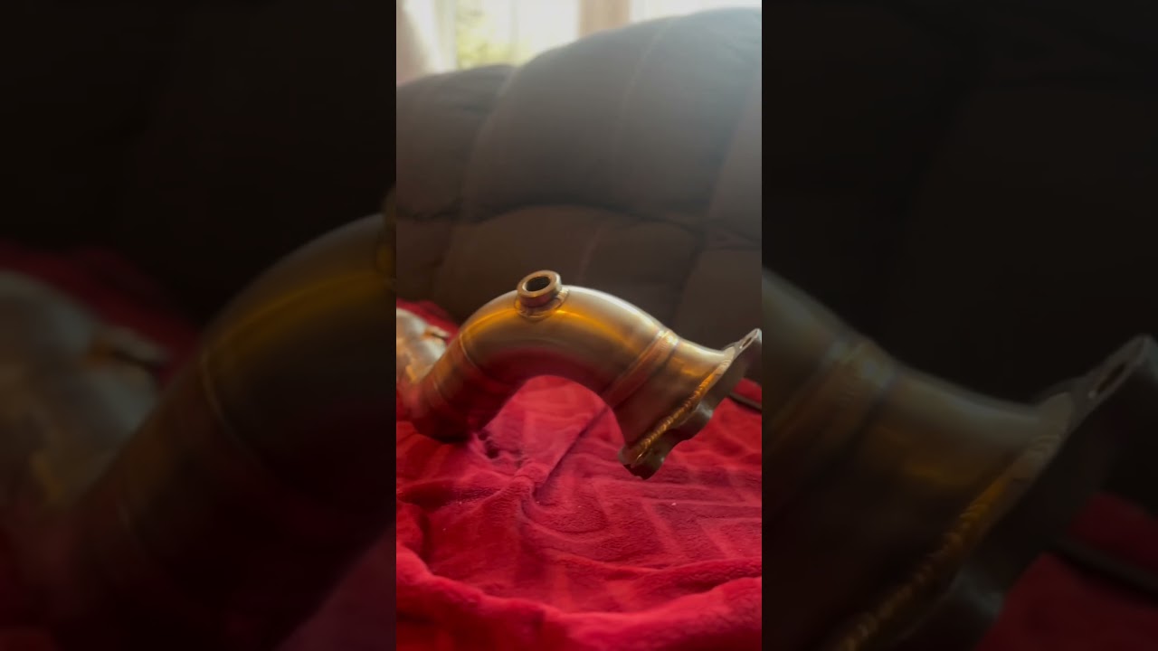 Turbo Lexus gets new stainless downpipe 