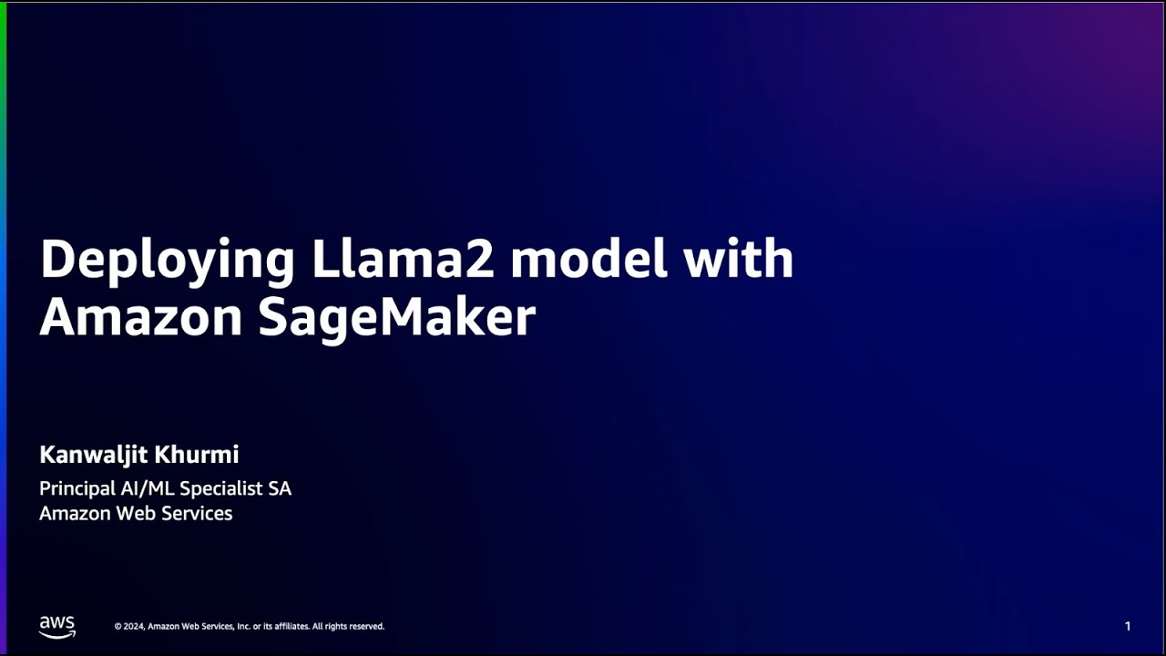Run inference on Amazon SageMaker | Step 1: Deploy models | Amazon Web Services