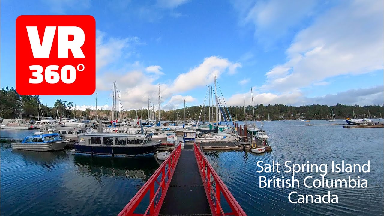 [5K] Salt Spring Island 360&deg; VR Walk Through Downtown Ganges - British Columbia Canada