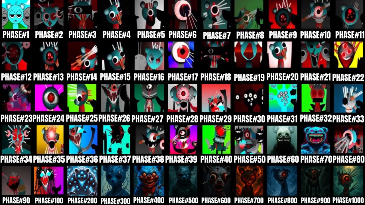 Incredibox Sprunki - Phases 1-1000 - All Characters (Bonus Mode)