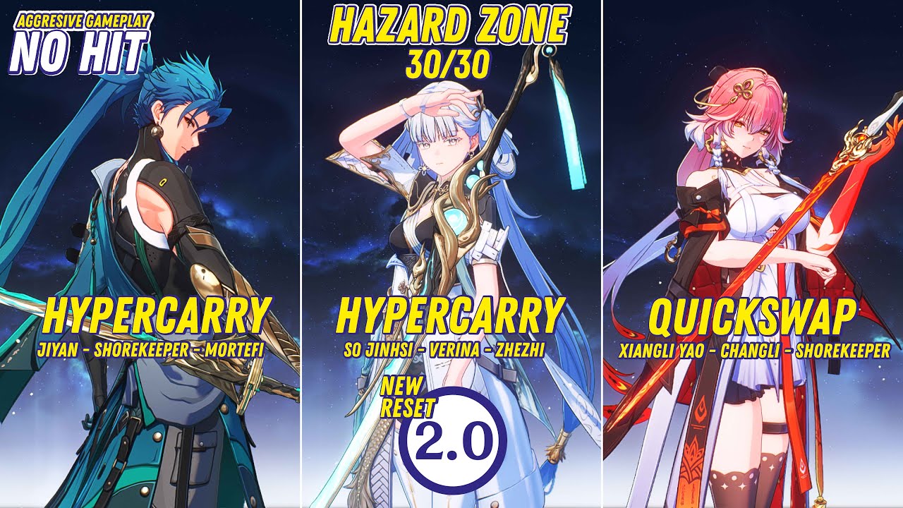 NEW Tower of Adversity 2.0 | Jiyan - Jinhsi - Changli | Hazard Zone - Wuthering Waves